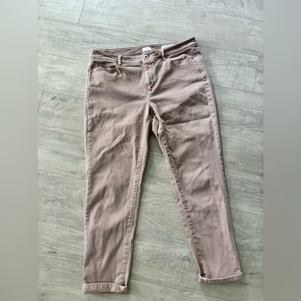 Jill Authentic Fit Slim Ankle Size 12 Light Cameo Pink Jeans